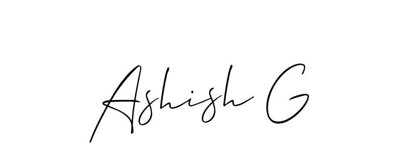 You should practise on your own different ways (Allison_Script) to write your name (Ashish G) in signature. don't let someone else do it for you. Ashish G signature style 2 images and pictures png