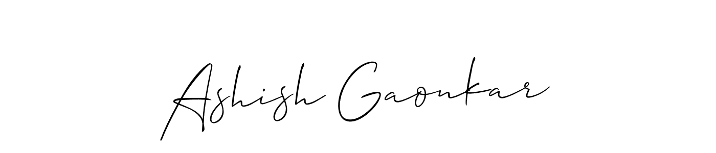 You can use this online signature creator to create a handwritten signature for the name Ashish Gaonkar. This is the best online autograph maker. Ashish Gaonkar signature style 2 images and pictures png
