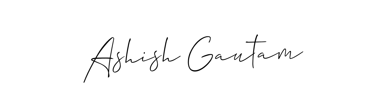 How to make Ashish Gautam signature? Allison_Script is a professional autograph style. Create handwritten signature for Ashish Gautam name. Ashish Gautam signature style 2 images and pictures png