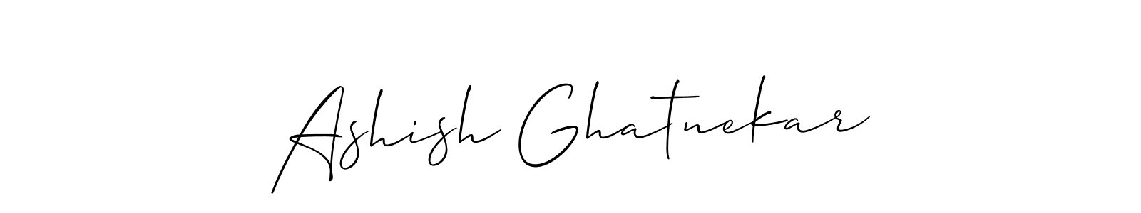 Create a beautiful signature design for name Ashish Ghatnekar. With this signature (Allison_Script) fonts, you can make a handwritten signature for free. Ashish Ghatnekar signature style 2 images and pictures png