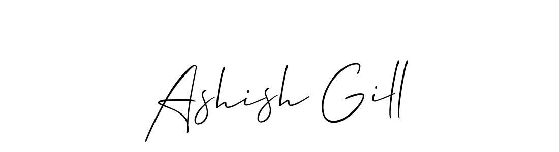 Use a signature maker to create a handwritten signature online. With this signature software, you can design (Allison_Script) your own signature for name Ashish Gill. Ashish Gill signature style 2 images and pictures png