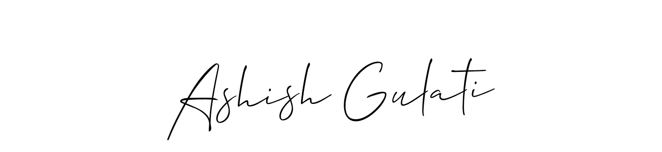 Design your own signature with our free online signature maker. With this signature software, you can create a handwritten (Allison_Script) signature for name Ashish Gulati. Ashish Gulati signature style 2 images and pictures png