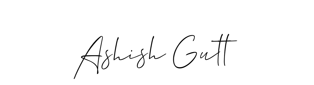 You should practise on your own different ways (Allison_Script) to write your name (Ashish Gutt) in signature. don't let someone else do it for you. Ashish Gutt signature style 2 images and pictures png