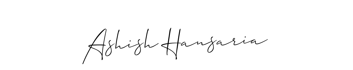 Allison_Script is a professional signature style that is perfect for those who want to add a touch of class to their signature. It is also a great choice for those who want to make their signature more unique. Get Ashish Hansaria name to fancy signature for free. Ashish Hansaria signature style 2 images and pictures png