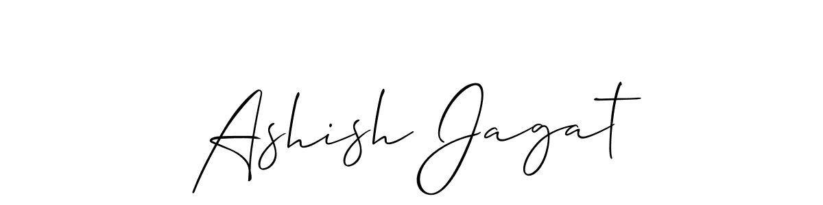 Create a beautiful signature design for name Ashish Jagat. With this signature (Allison_Script) fonts, you can make a handwritten signature for free. Ashish Jagat signature style 2 images and pictures png