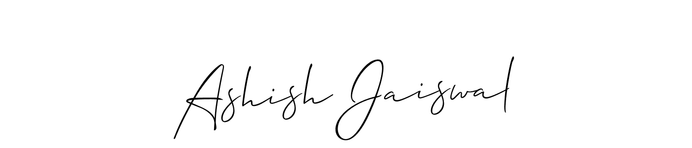 Use a signature maker to create a handwritten signature online. With this signature software, you can design (Allison_Script) your own signature for name Ashish Jaiswal. Ashish Jaiswal signature style 2 images and pictures png
