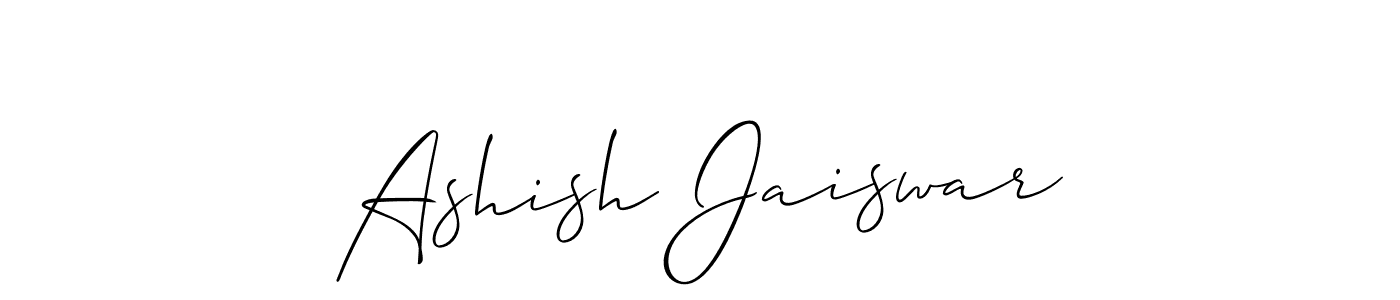 Create a beautiful signature design for name Ashish Jaiswar. With this signature (Allison_Script) fonts, you can make a handwritten signature for free. Ashish Jaiswar signature style 2 images and pictures png