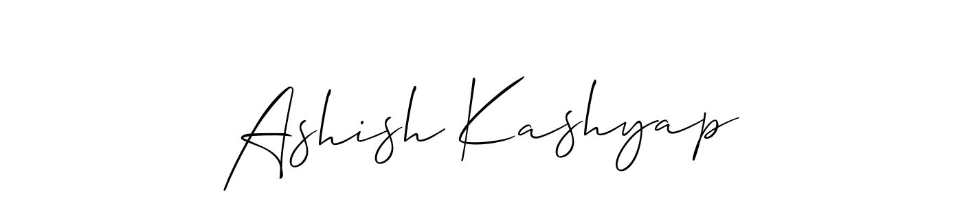 Also we have Ashish Kashyap name is the best signature style. Create professional handwritten signature collection using Allison_Script autograph style. Ashish Kashyap signature style 2 images and pictures png