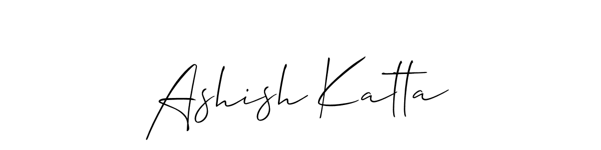 It looks lik you need a new signature style for name Ashish Katta. Design unique handwritten (Allison_Script) signature with our free signature maker in just a few clicks. Ashish Katta signature style 2 images and pictures png