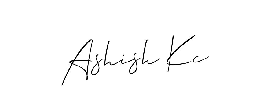 How to Draw Ashish Kc signature style? Allison_Script is a latest design signature styles for name Ashish Kc. Ashish Kc signature style 2 images and pictures png