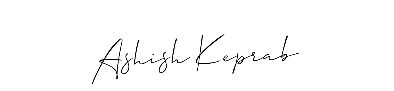 if you are searching for the best signature style for your name Ashish Keprab. so please give up your signature search. here we have designed multiple signature styles  using Allison_Script. Ashish Keprab signature style 2 images and pictures png