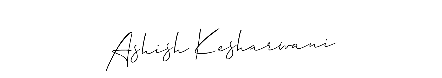Make a beautiful signature design for name Ashish Kesharwani. With this signature (Allison_Script) style, you can create a handwritten signature for free. Ashish Kesharwani signature style 2 images and pictures png