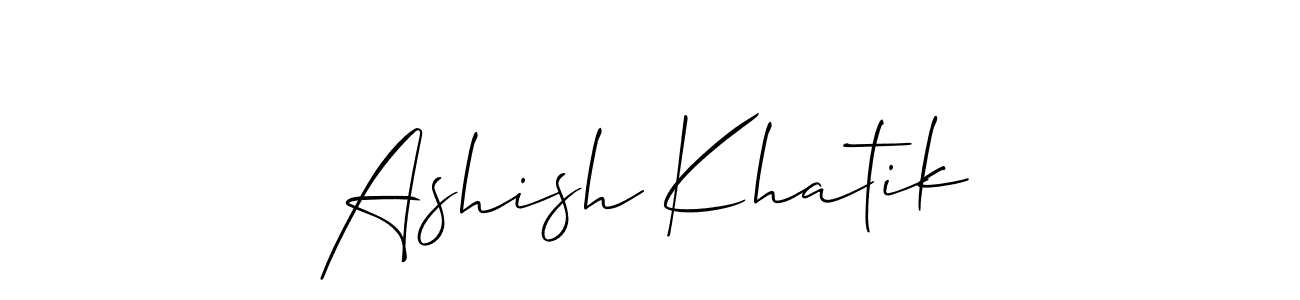 Best and Professional Signature Style for Ashish Khatik. Allison_Script Best Signature Style Collection. Ashish Khatik signature style 2 images and pictures png