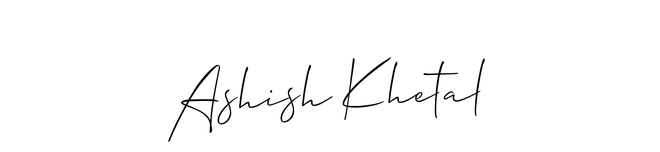 Best and Professional Signature Style for Ashish Khetal. Allison_Script Best Signature Style Collection. Ashish Khetal signature style 2 images and pictures png