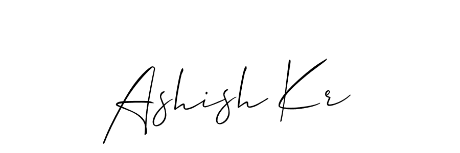 Also we have Ashish Kr name is the best signature style. Create professional handwritten signature collection using Allison_Script autograph style. Ashish Kr signature style 2 images and pictures png