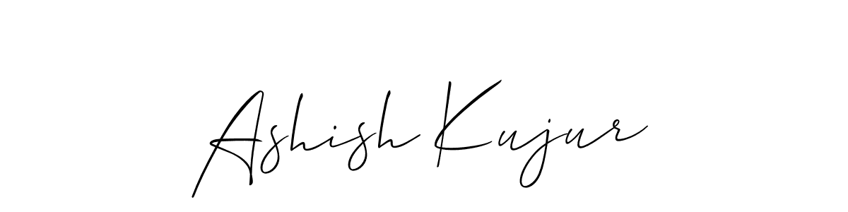 Allison_Script is a professional signature style that is perfect for those who want to add a touch of class to their signature. It is also a great choice for those who want to make their signature more unique. Get Ashish Kujur name to fancy signature for free. Ashish Kujur signature style 2 images and pictures png