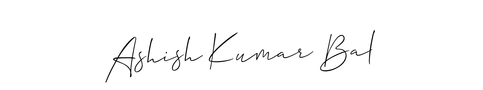 Create a beautiful signature design for name Ashish Kumar Bal. With this signature (Allison_Script) fonts, you can make a handwritten signature for free. Ashish Kumar Bal signature style 2 images and pictures png