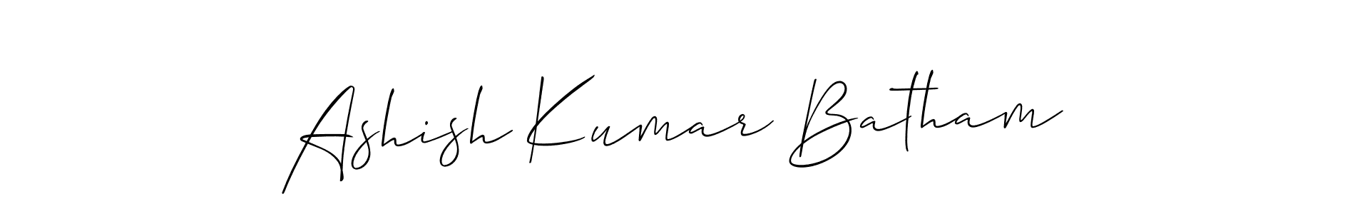 Also we have Ashish Kumar Batham name is the best signature style. Create professional handwritten signature collection using Allison_Script autograph style. Ashish Kumar Batham signature style 2 images and pictures png