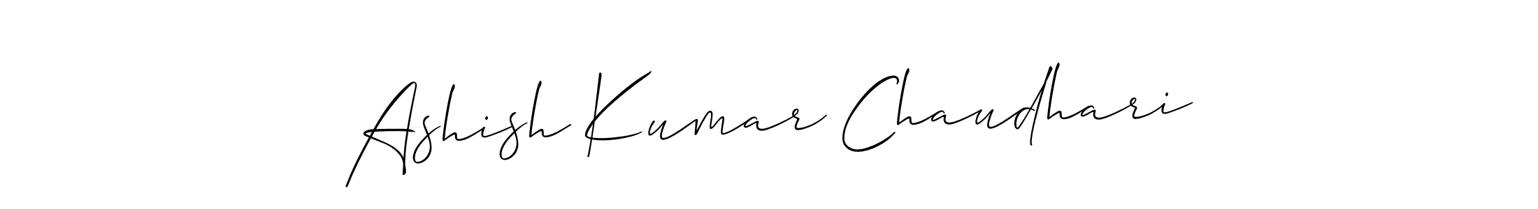 Make a short Ashish Kumar Chaudhari signature style. Manage your documents anywhere anytime using Allison_Script. Create and add eSignatures, submit forms, share and send files easily. Ashish Kumar Chaudhari signature style 2 images and pictures png
