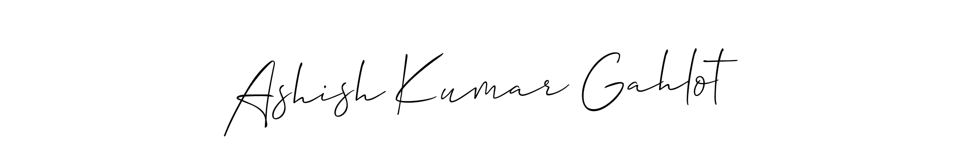 This is the best signature style for the Ashish Kumar Gahlot name. Also you like these signature font (Allison_Script). Mix name signature. Ashish Kumar Gahlot signature style 2 images and pictures png