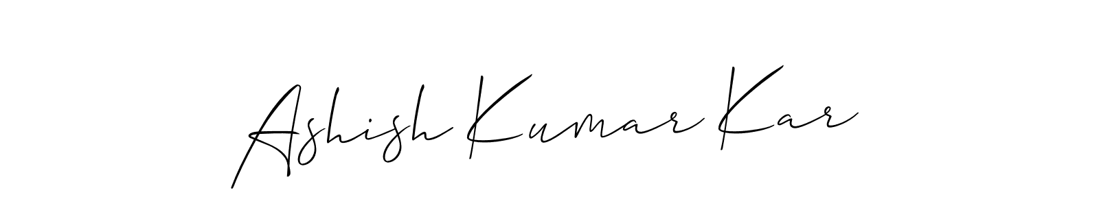 Create a beautiful signature design for name Ashish Kumar Kar. With this signature (Allison_Script) fonts, you can make a handwritten signature for free. Ashish Kumar Kar signature style 2 images and pictures png