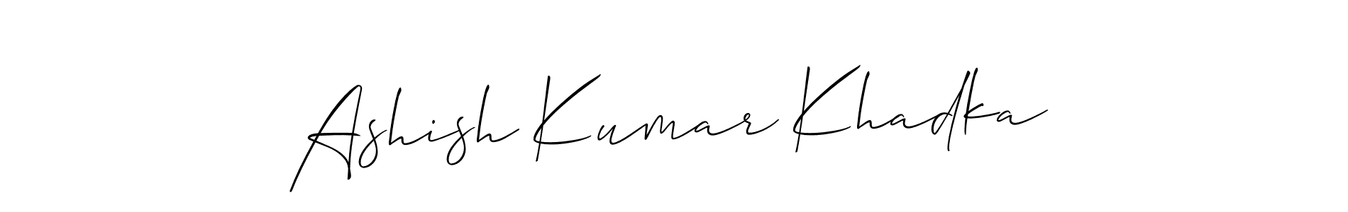 How to make Ashish Kumar Khadka signature? Allison_Script is a professional autograph style. Create handwritten signature for Ashish Kumar Khadka name. Ashish Kumar Khadka signature style 2 images and pictures png