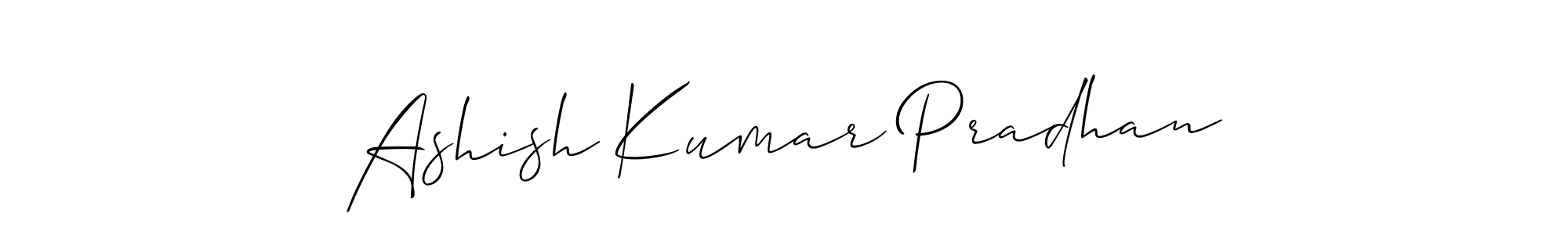 Allison_Script is a professional signature style that is perfect for those who want to add a touch of class to their signature. It is also a great choice for those who want to make their signature more unique. Get Ashish Kumar Pradhan name to fancy signature for free. Ashish Kumar Pradhan signature style 2 images and pictures png