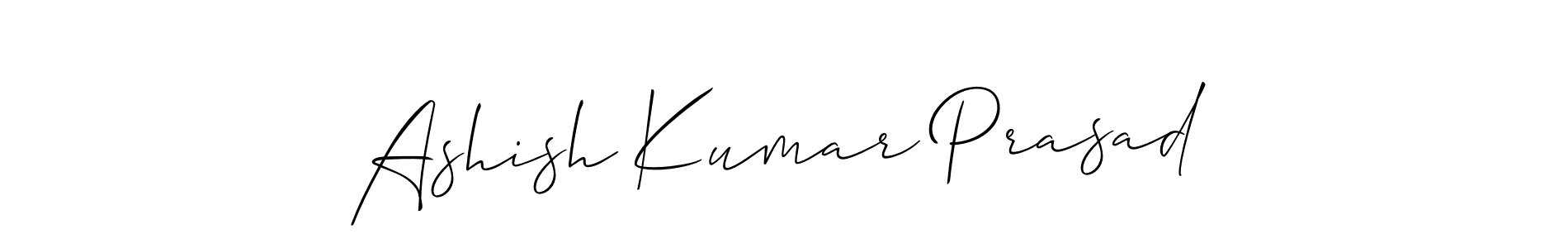 How to make Ashish Kumar Prasad name signature. Use Allison_Script style for creating short signs online. This is the latest handwritten sign. Ashish Kumar Prasad signature style 2 images and pictures png
