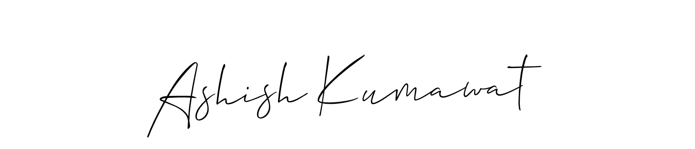 Make a beautiful signature design for name Ashish Kumawat. With this signature (Allison_Script) style, you can create a handwritten signature for free. Ashish Kumawat signature style 2 images and pictures png