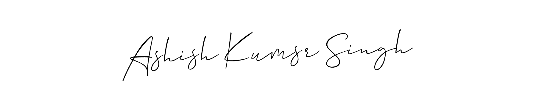 How to make Ashish Kumsr Singh name signature. Use Allison_Script style for creating short signs online. This is the latest handwritten sign. Ashish Kumsr Singh signature style 2 images and pictures png