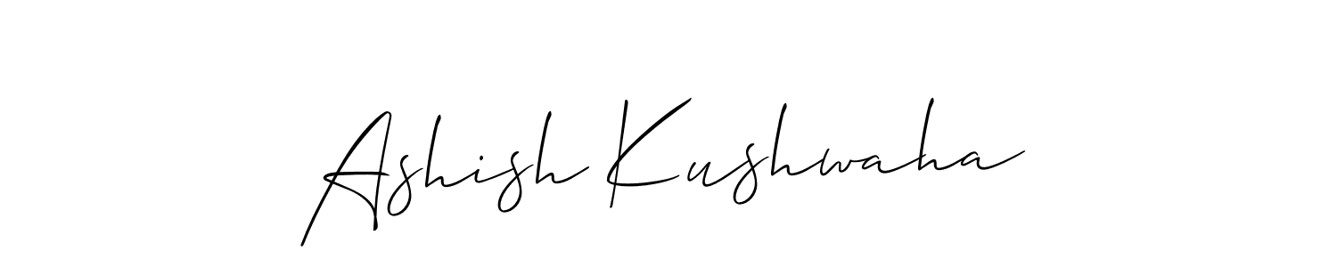 The best way (Allison_Script) to make a short signature is to pick only two or three words in your name. The name Ashish Kushwaha include a total of six letters. For converting this name. Ashish Kushwaha signature style 2 images and pictures png