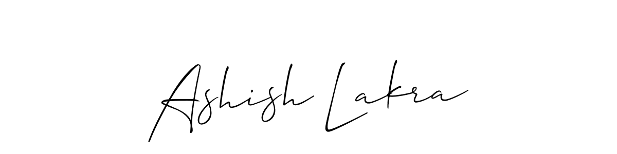 Use a signature maker to create a handwritten signature online. With this signature software, you can design (Allison_Script) your own signature for name Ashish Lakra. Ashish Lakra signature style 2 images and pictures png