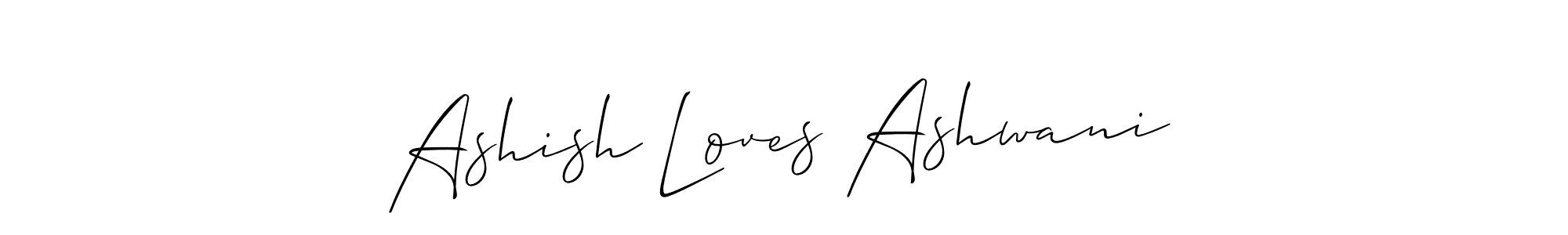 Use a signature maker to create a handwritten signature online. With this signature software, you can design (Allison_Script) your own signature for name Ashish Loves Ashwani. Ashish Loves Ashwani signature style 2 images and pictures png
