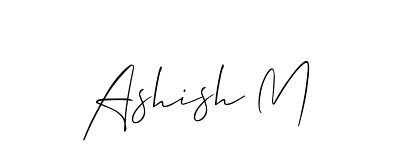 This is the best signature style for the Ashish M name. Also you like these signature font (Allison_Script). Mix name signature. Ashish M signature style 2 images and pictures png