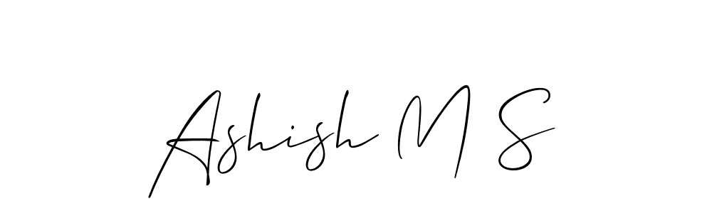 Best and Professional Signature Style for Ashish M S. Allison_Script Best Signature Style Collection. Ashish M S signature style 2 images and pictures png