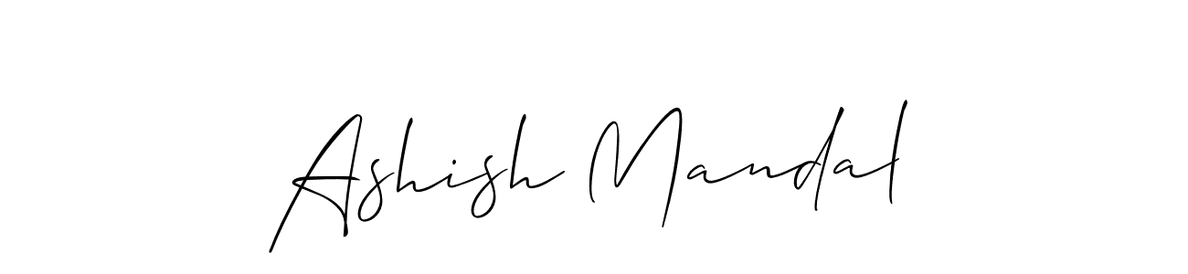 Use a signature maker to create a handwritten signature online. With this signature software, you can design (Allison_Script) your own signature for name Ashish Mandal. Ashish Mandal signature style 2 images and pictures png