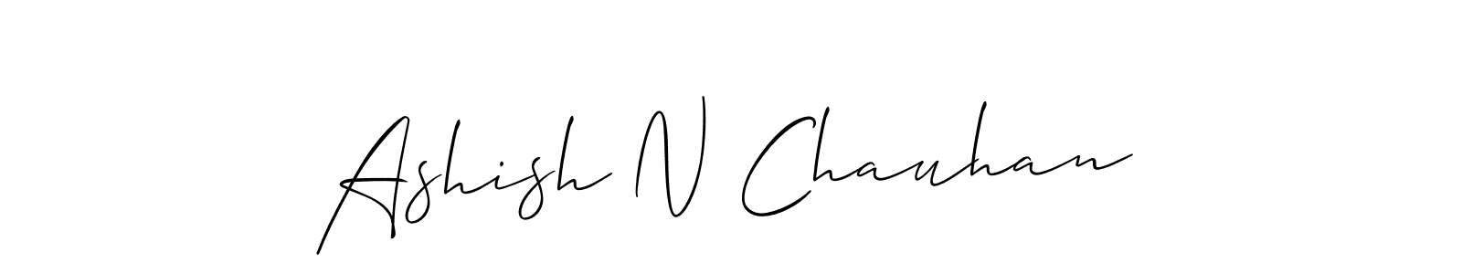 Also we have Ashish N Chauhan name is the best signature style. Create professional handwritten signature collection using Allison_Script autograph style. Ashish N Chauhan signature style 2 images and pictures png