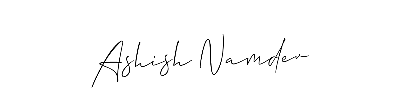 Ashish Namdev stylish signature style. Best Handwritten Sign (Allison_Script) for my name. Handwritten Signature Collection Ideas for my name Ashish Namdev. Ashish Namdev signature style 2 images and pictures png