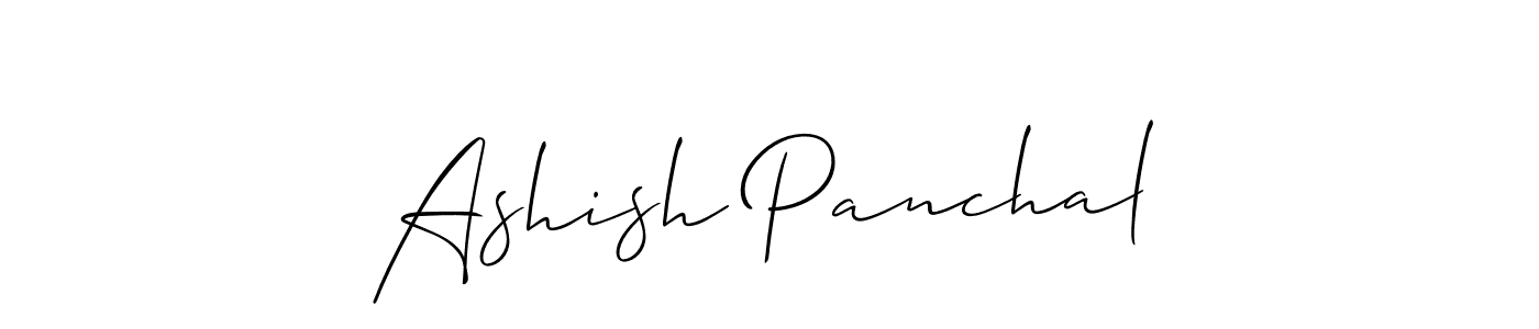 Allison_Script is a professional signature style that is perfect for those who want to add a touch of class to their signature. It is also a great choice for those who want to make their signature more unique. Get Ashish Panchal name to fancy signature for free. Ashish Panchal signature style 2 images and pictures png