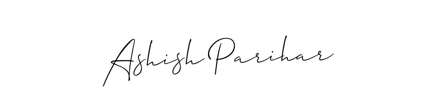 Also we have Ashish Parihar name is the best signature style. Create professional handwritten signature collection using Allison_Script autograph style. Ashish Parihar signature style 2 images and pictures png