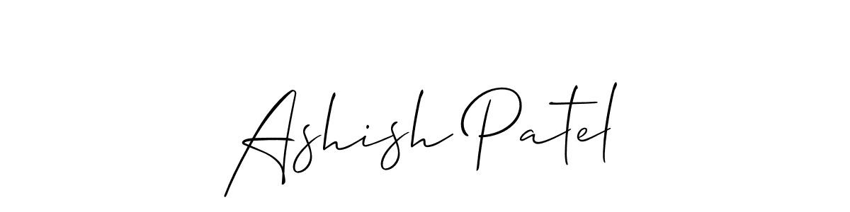 Make a beautiful signature design for name Ashish Patel. With this signature (Allison_Script) style, you can create a handwritten signature for free. Ashish Patel signature style 2 images and pictures png
