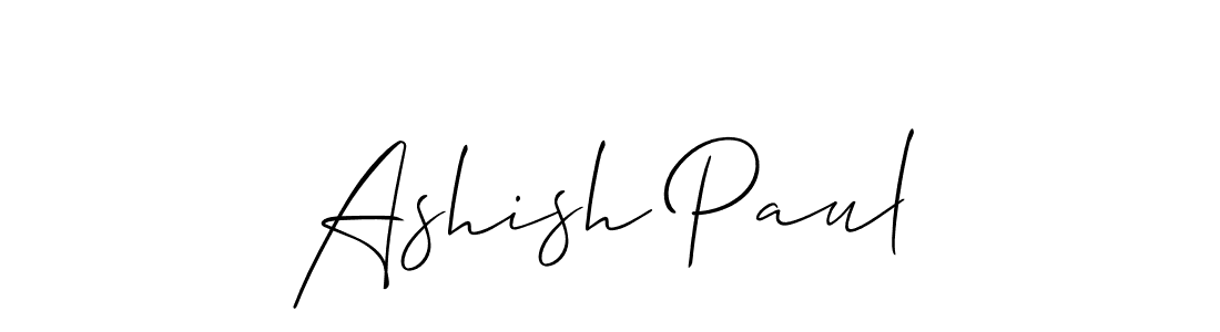 Also we have Ashish Paul name is the best signature style. Create professional handwritten signature collection using Allison_Script autograph style. Ashish Paul signature style 2 images and pictures png