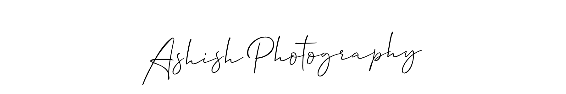 How to make Ashish Photography signature? Allison_Script is a professional autograph style. Create handwritten signature for Ashish Photography name. Ashish Photography signature style 2 images and pictures png