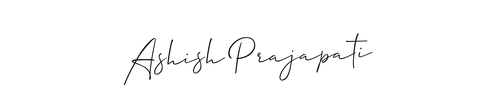 Use a signature maker to create a handwritten signature online. With this signature software, you can design (Allison_Script) your own signature for name Ashish Prajapati. Ashish Prajapati signature style 2 images and pictures png