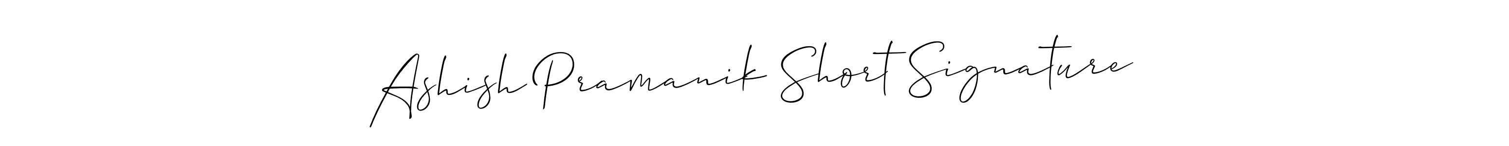 Design your own signature with our free online signature maker. With this signature software, you can create a handwritten (Allison_Script) signature for name Ashish Pramanik Short Signature. Ashish Pramanik Short Signature signature style 2 images and pictures png