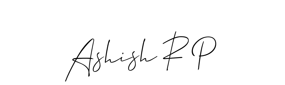 Ashish R P stylish signature style. Best Handwritten Sign (Allison_Script) for my name. Handwritten Signature Collection Ideas for my name Ashish R P. Ashish R P signature style 2 images and pictures png