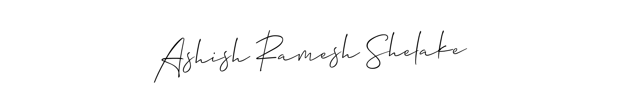 Use a signature maker to create a handwritten signature online. With this signature software, you can design (Allison_Script) your own signature for name Ashish Ramesh Shelake. Ashish Ramesh Shelake signature style 2 images and pictures png