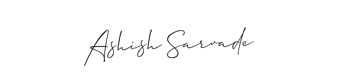 It looks lik you need a new signature style for name Ashish Sarvade. Design unique handwritten (Allison_Script) signature with our free signature maker in just a few clicks. Ashish Sarvade signature style 2 images and pictures png