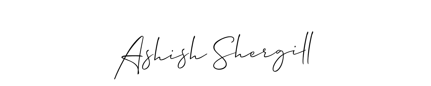 Use a signature maker to create a handwritten signature online. With this signature software, you can design (Allison_Script) your own signature for name Ashish Shergill. Ashish Shergill signature style 2 images and pictures png