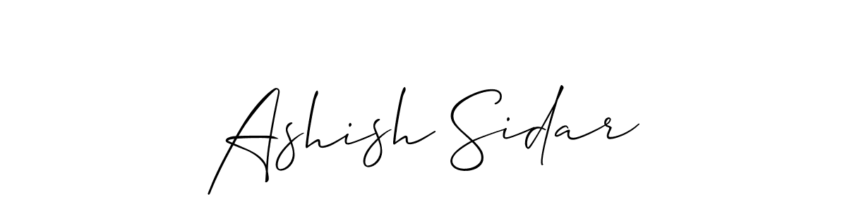 Ashish Sidar stylish signature style. Best Handwritten Sign (Allison_Script) for my name. Handwritten Signature Collection Ideas for my name Ashish Sidar. Ashish Sidar signature style 2 images and pictures png